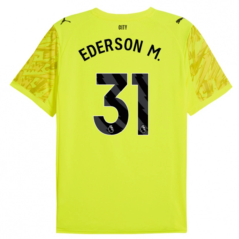 Danxen Homem Ederson #31 Amarelo Laranja Preto Camisola Guarda-Redes 2025/26 Camisa