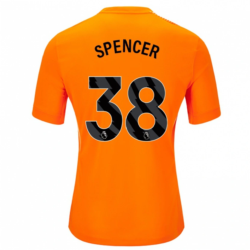 Danxen Homem Becky Spencer #38 Laranja Preto Camisola Guarda-Redes 2025/26 Camisa