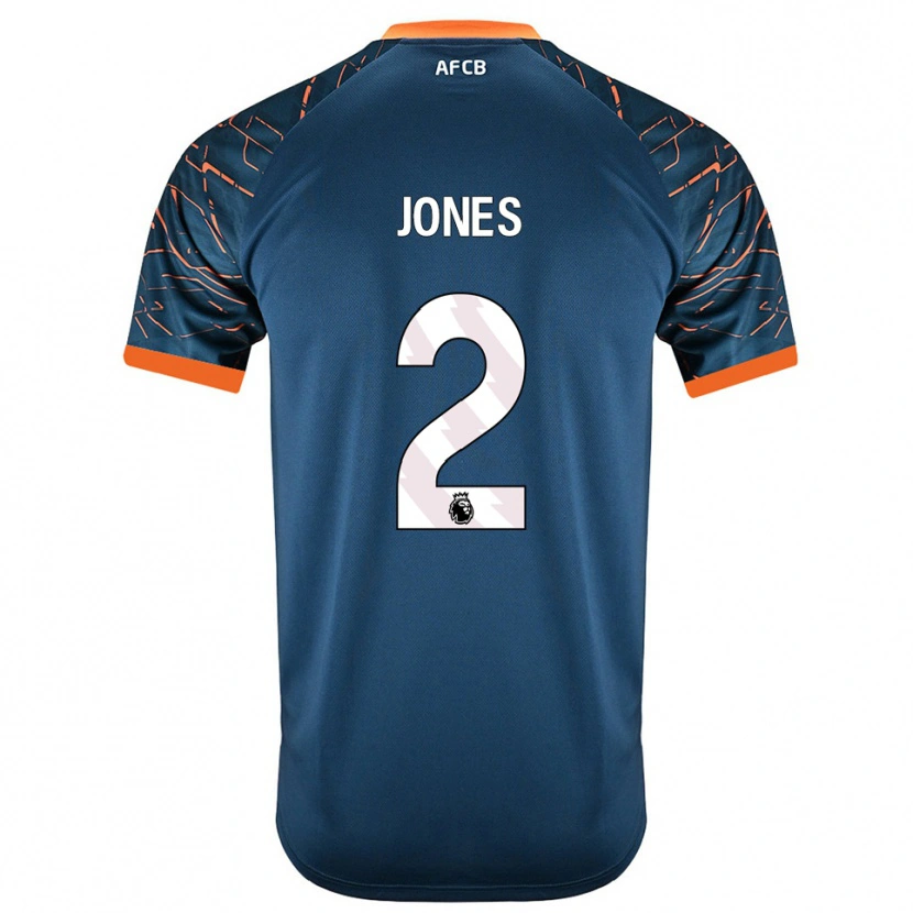 Danxen Homem Abby Jones #2 Azul Ardósia Escuro Camisola Guarda-Redes 2025/26 Camisa