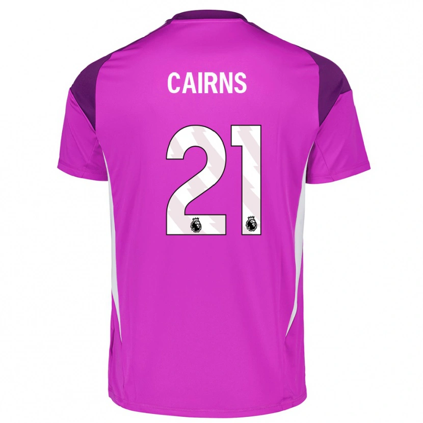 Danxen Homem Alex Cairns #21 Roxo Branco Camisola Guarda-Redes 2025/26 Camisa