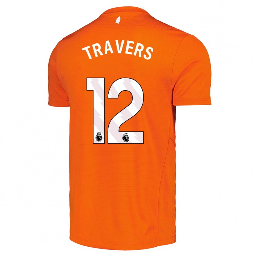 Danxen Homem Mark Travers #12 Laranja Preto Camisola Guarda-Redes 2025/26 Camisa