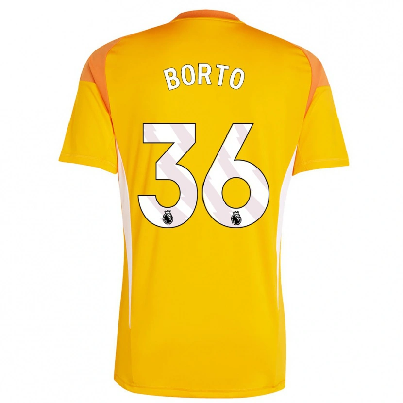 Danxen Homem Alex Borto #36 Laranja Branco Camisola Guarda-Redes 2025/26 Camisa