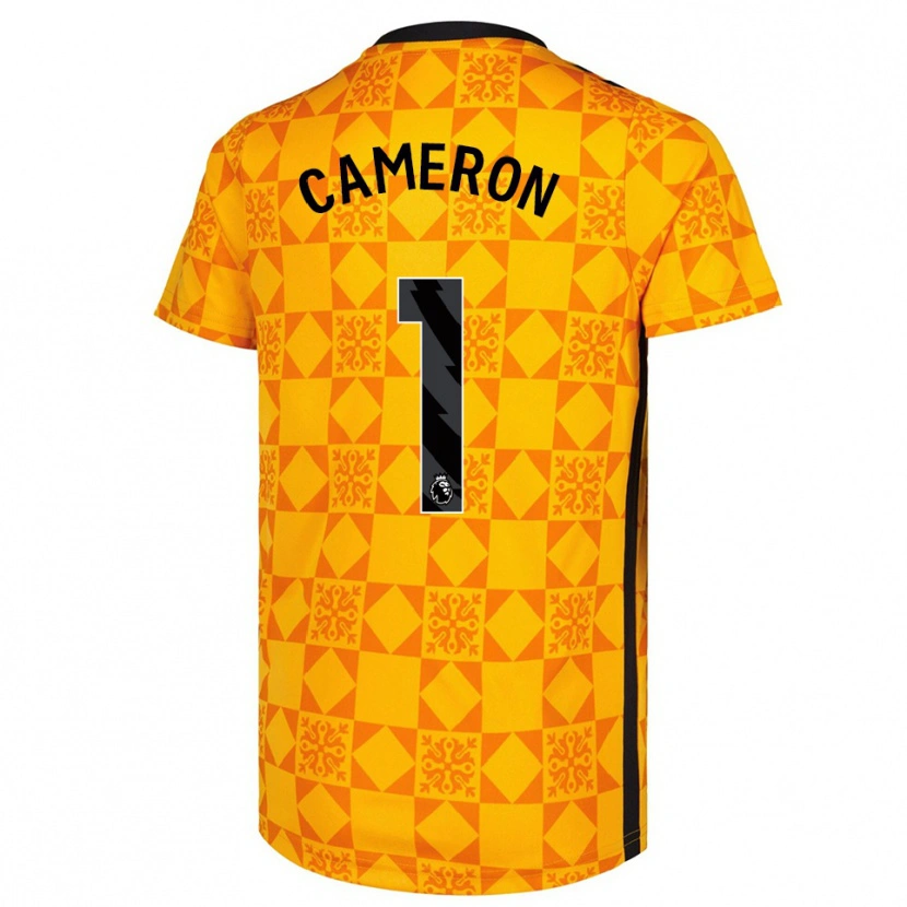 Danxen Homem Dan Cameron #1 Amarelo Preto Camisola Guarda-Redes 2025/26 Camisa