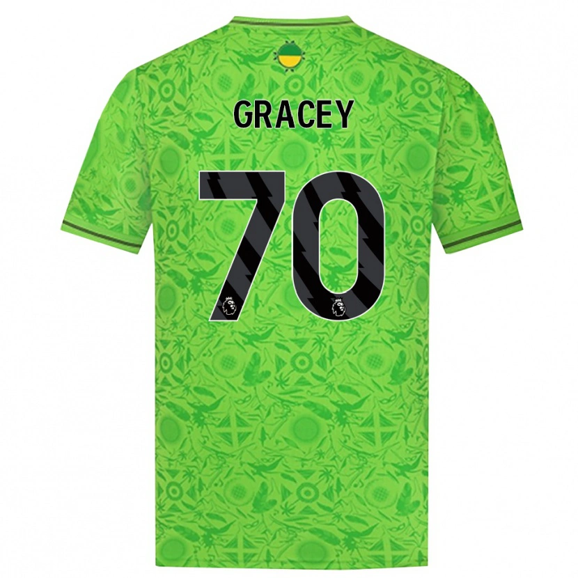 Danxen Homem Josh Gracey #70 Verde Preto Camisola Guarda-Redes 2025/26 Camisa