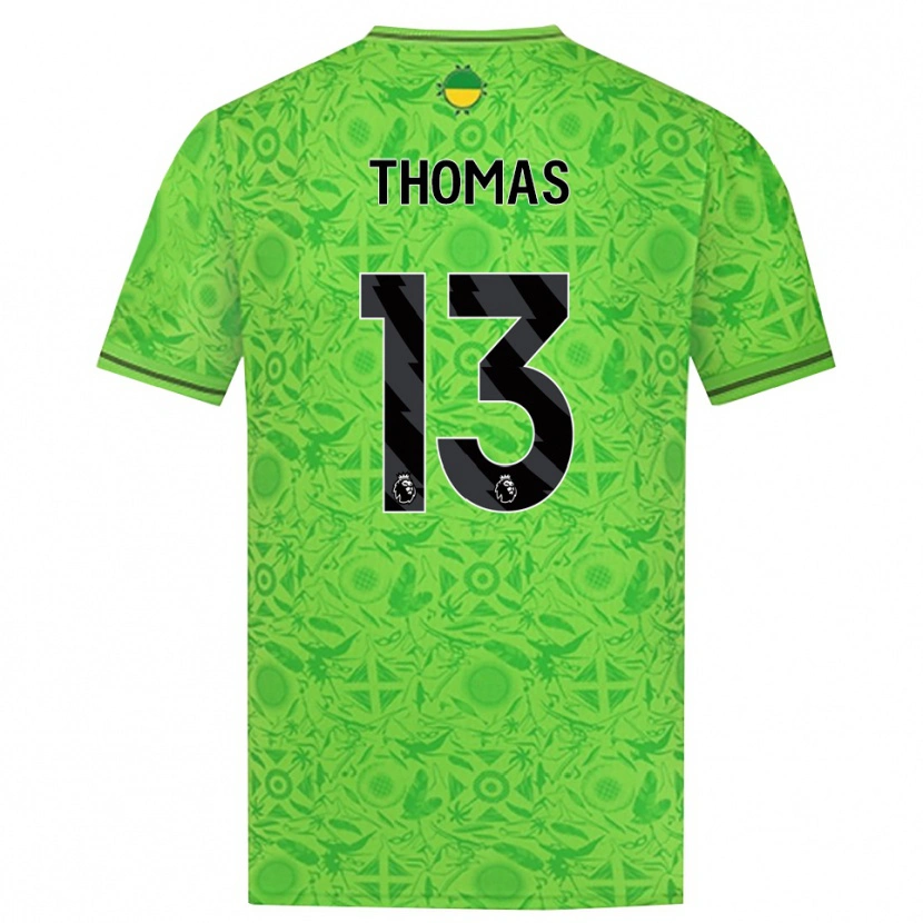 Danxen Homem Bec Thomas #13 Verde Preto Camisola Guarda-Redes 2025/26 Camisa