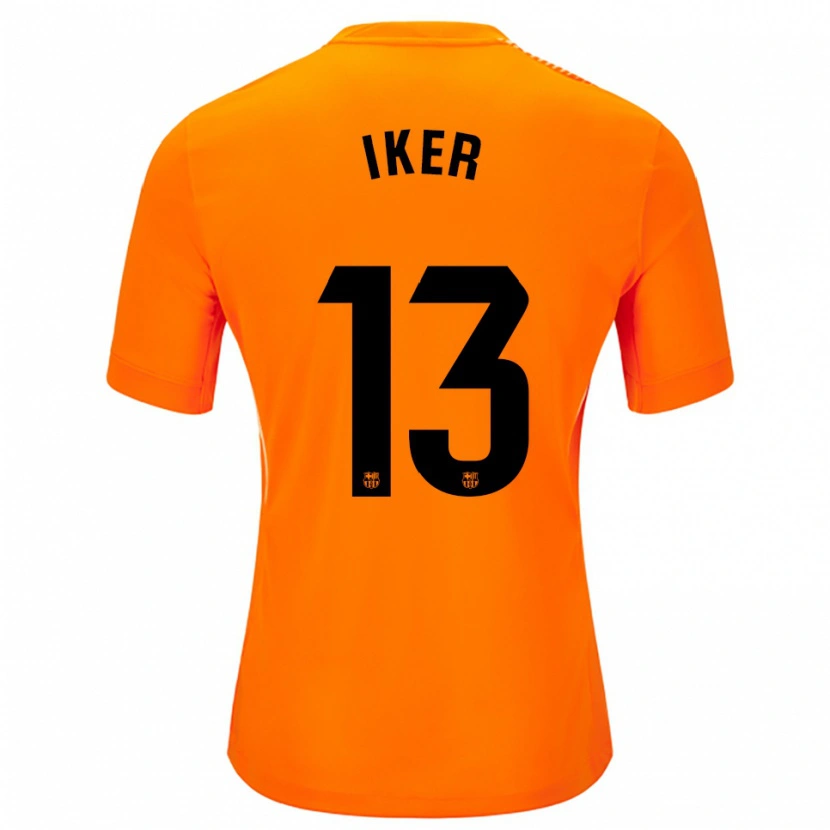 Danxen Homem Iker Rodríguez #13 Laranja Preto Camisola Guarda-Redes 2025/26 Camisa