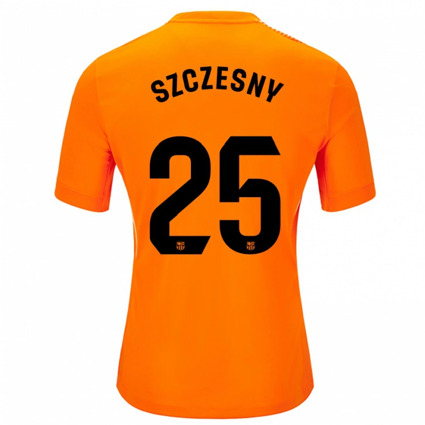 Danxen Homem Wojciech Szczesny #25 Laranja Preto Camisola Guarda-Redes 2025/26 Camisa