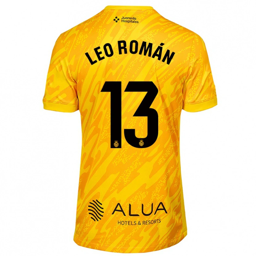 Danxen Homem Leo Román #13 Laranja Preto Camisola Guarda-Redes 2025/26 Camisa