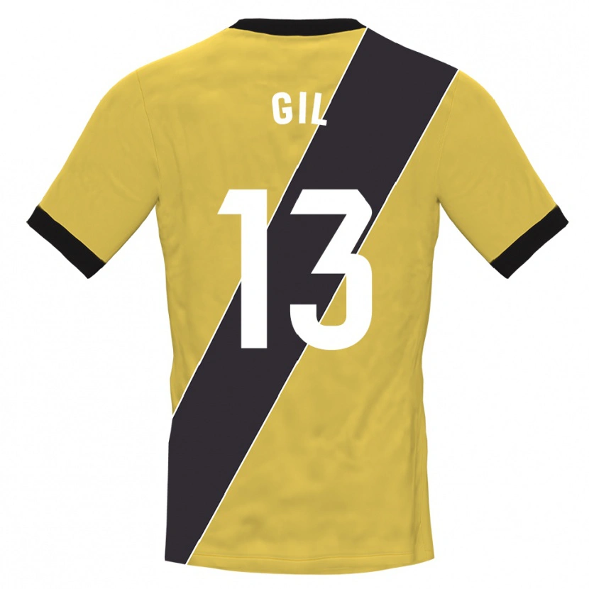 Danxen Homem Juanpe Gil #13 Amarelo Preto Camisola Guarda-Redes 2025/26 Camisa