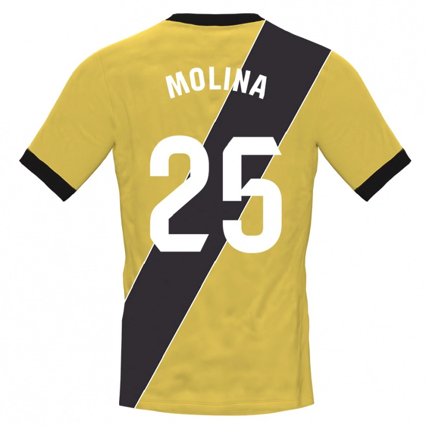 Danxen Homem Adrián Molina #25 Amarelo Preto Camisola Guarda-Redes 2025/26 Camisa