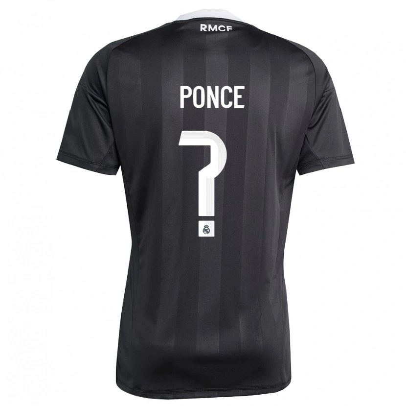 Danxen Homem Guille Ponce #0 Preto Branco Camisola Guarda-Redes 2025/26 Camisa