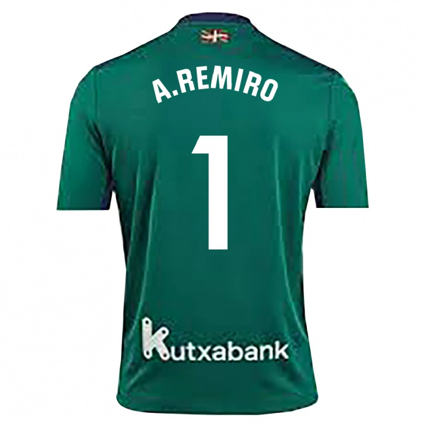 Danxen Homem Álex Remiro #1 Azul Marinho Verde Camisola Guarda-Redes 2025/26 Camisa