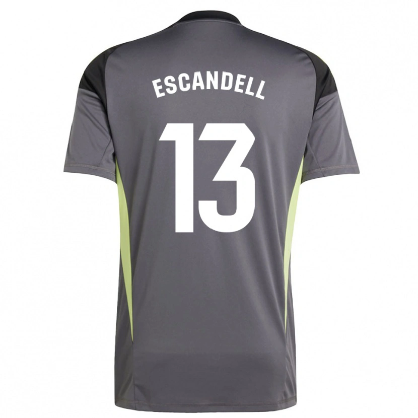 Danxen Homem Aarón Escandell #13 Cinza Escuro Preto Camisola Guarda-Redes 2025/26 Camisa
