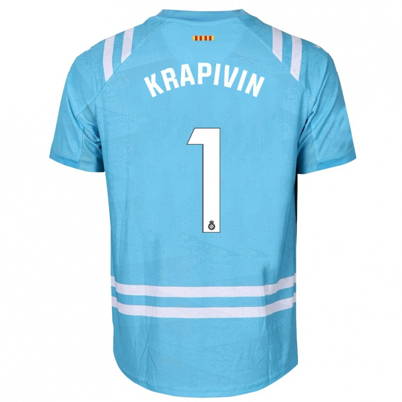 Danxen Homem Yegor Krapivin #1 Azul Claro Branco Camisola Guarda-Redes 2025/26 Camisa
