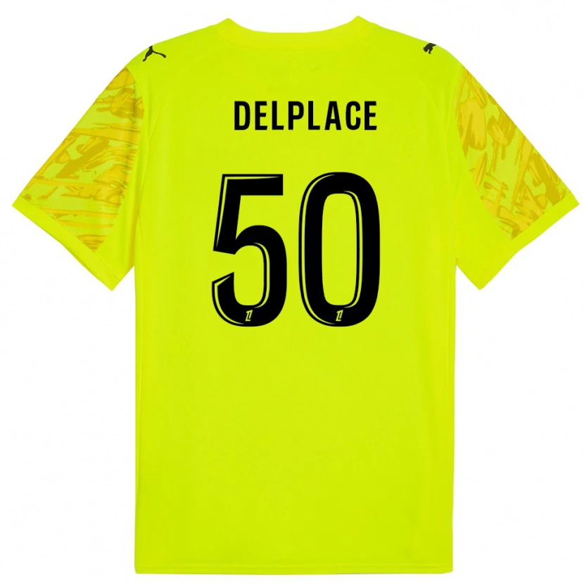 Danxen Homem Adam Delplace #50 Verde Fluorescente Preto Camisola Guarda-Redes 2025/26 Camisa