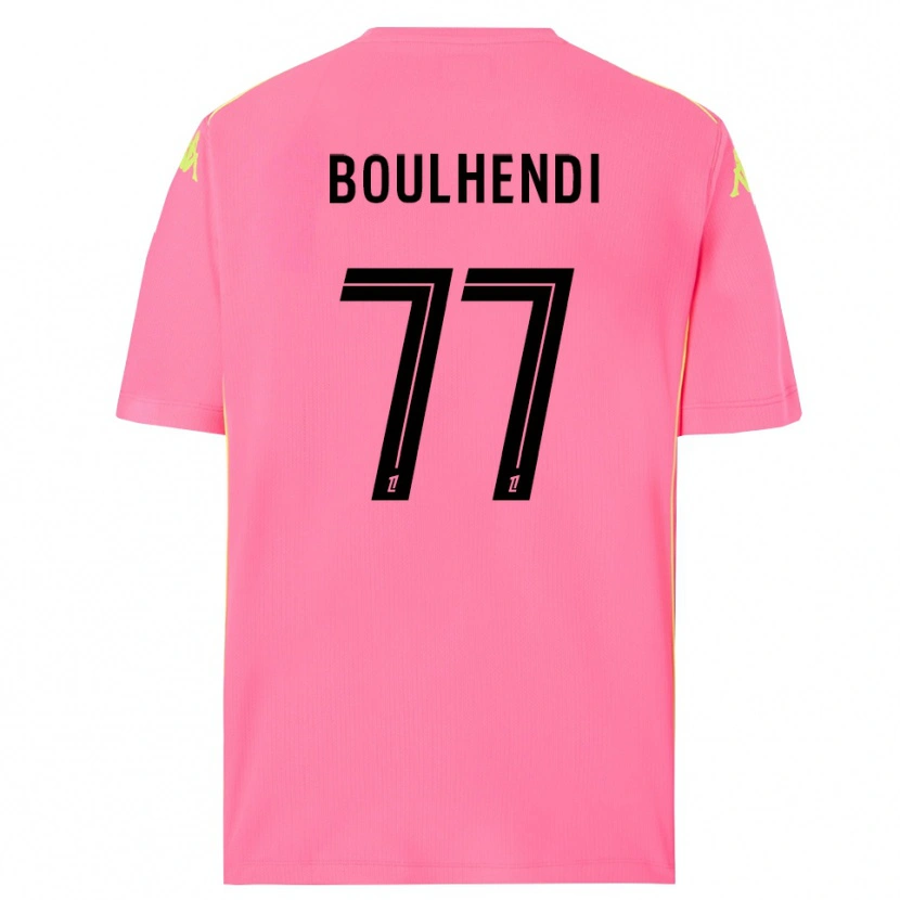 Danxen Homem Teddy Boulhendi #77 Rosa Choque Preto Camisola Guarda-Redes 2025/26 Camisa