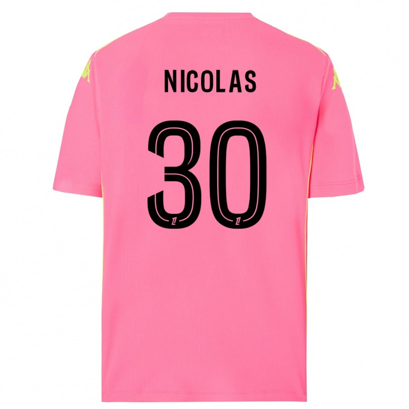 Danxen Homem Lina-Lou Nicolas #30 Rosa Choque Preto Camisola Guarda-Redes 2025/26 Camisa