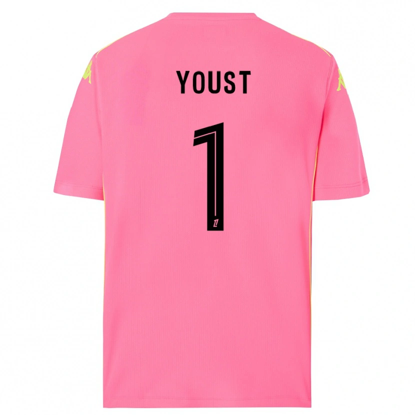 Danxen Homem Matys Youst #1 Rosa Choque Preto Camisola Guarda-Redes 2025/26 Camisa