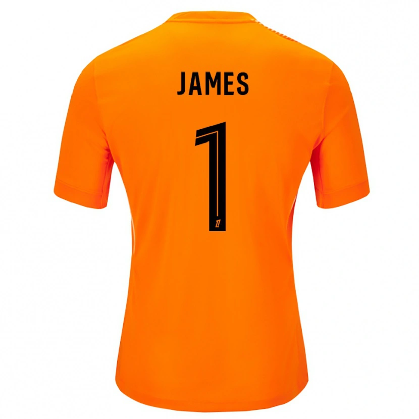 Danxen Homem Martin James #1 Laranja Preto Camisola Guarda-Redes 2025/26 Camisa