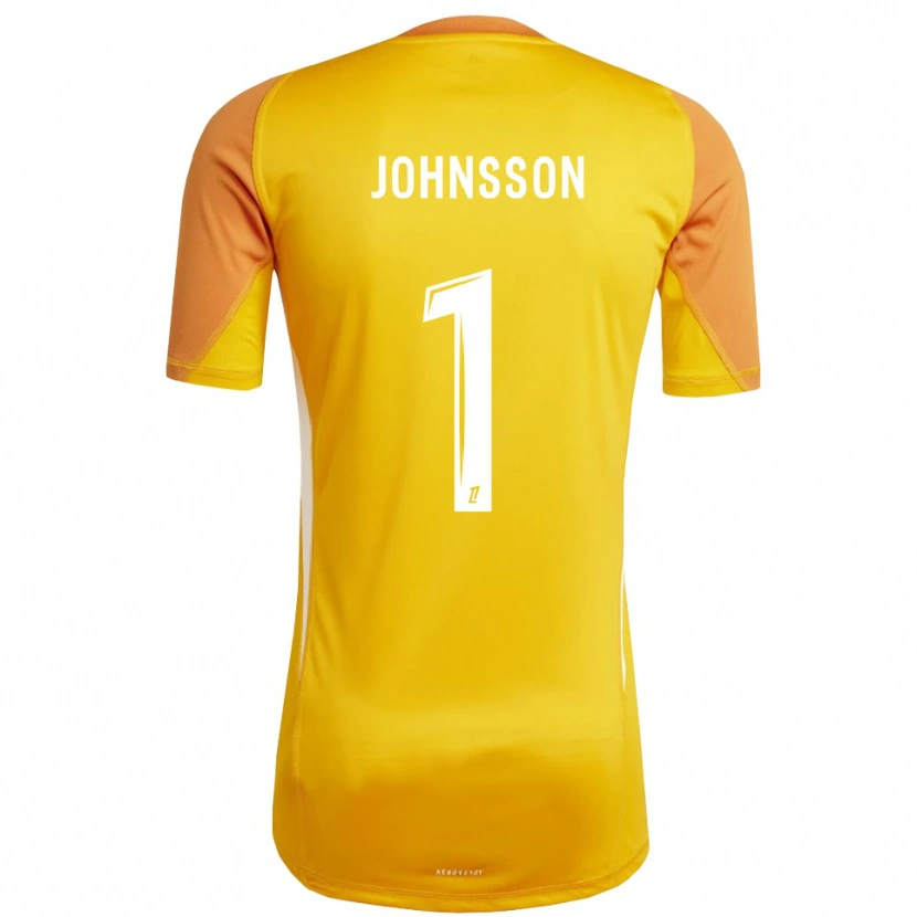 Danxen Homem Karl-Johan Johnsson #1 Laranja Branco Camisola Guarda-Redes 2025/26 Camisa