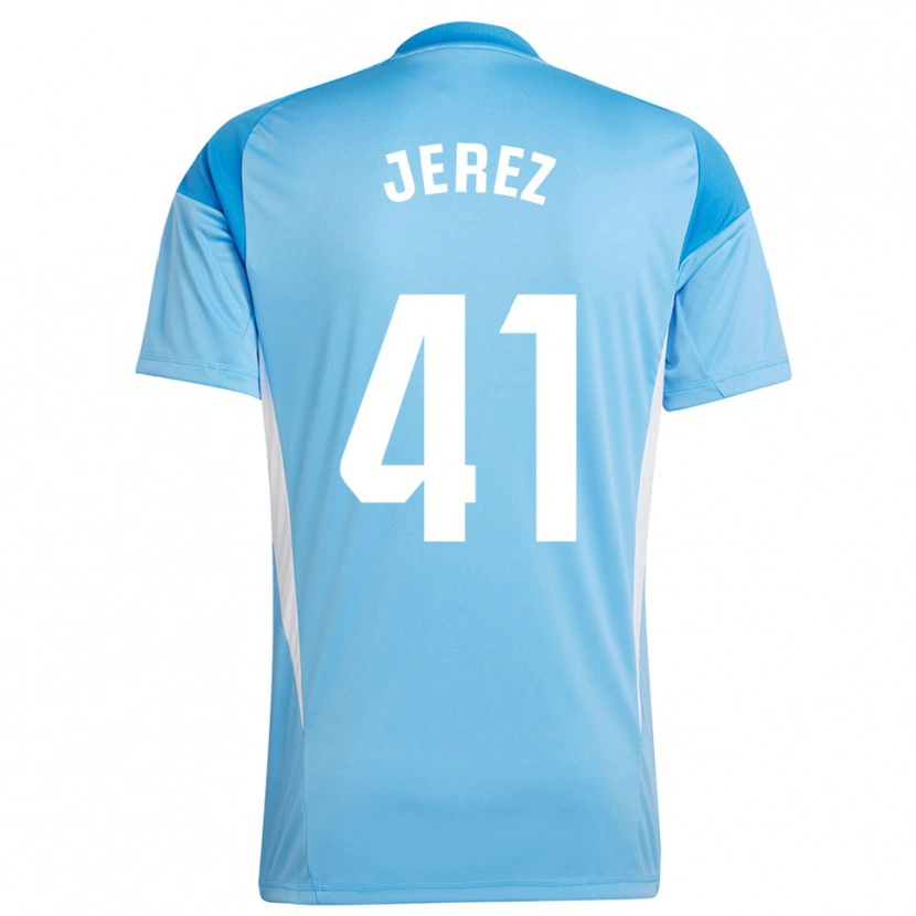 Danxen Homem Adrián Jerez #41 Azul Céu Branco Camisola Guarda-Redes 2025/26 Camisa