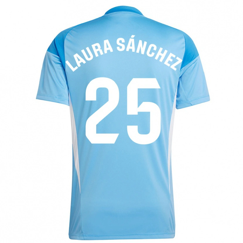 Danxen Homem Laura Sánchez Comuñas #25 Azul Céu Branco Camisola Guarda-Redes 2025/26 Camisa