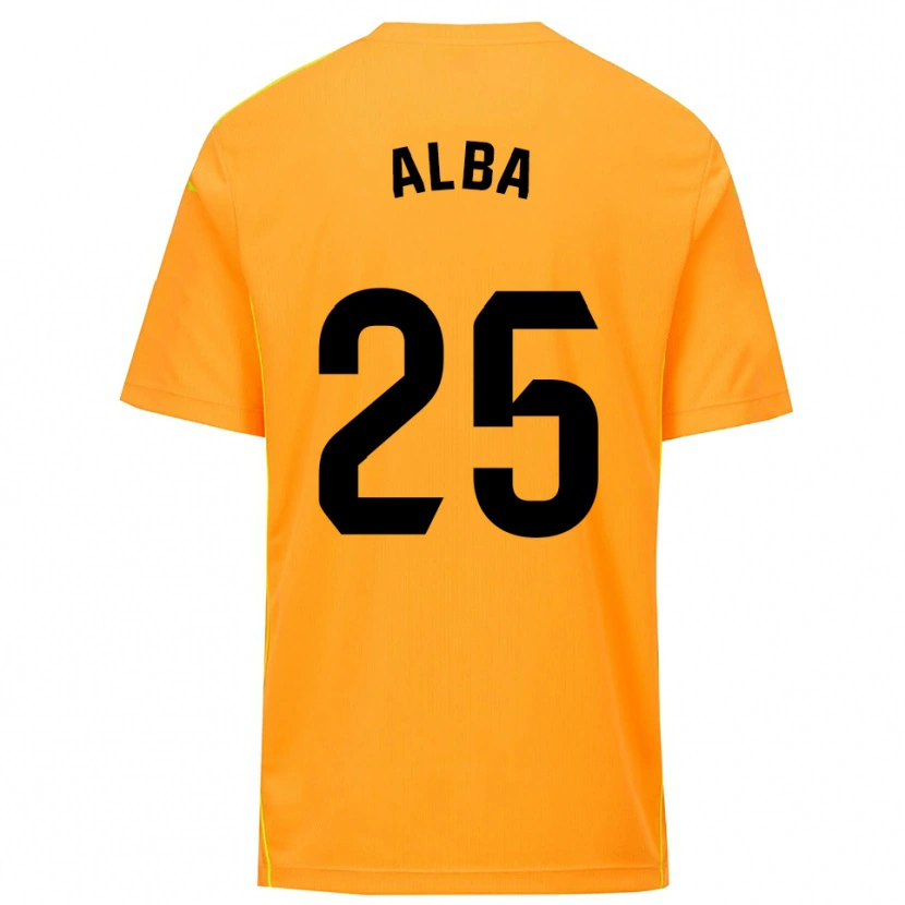 Danxen Homem Alba Acebes Rodríguez #25 Laranja Preto Camisola Guarda-Redes 2025/26 Camisa