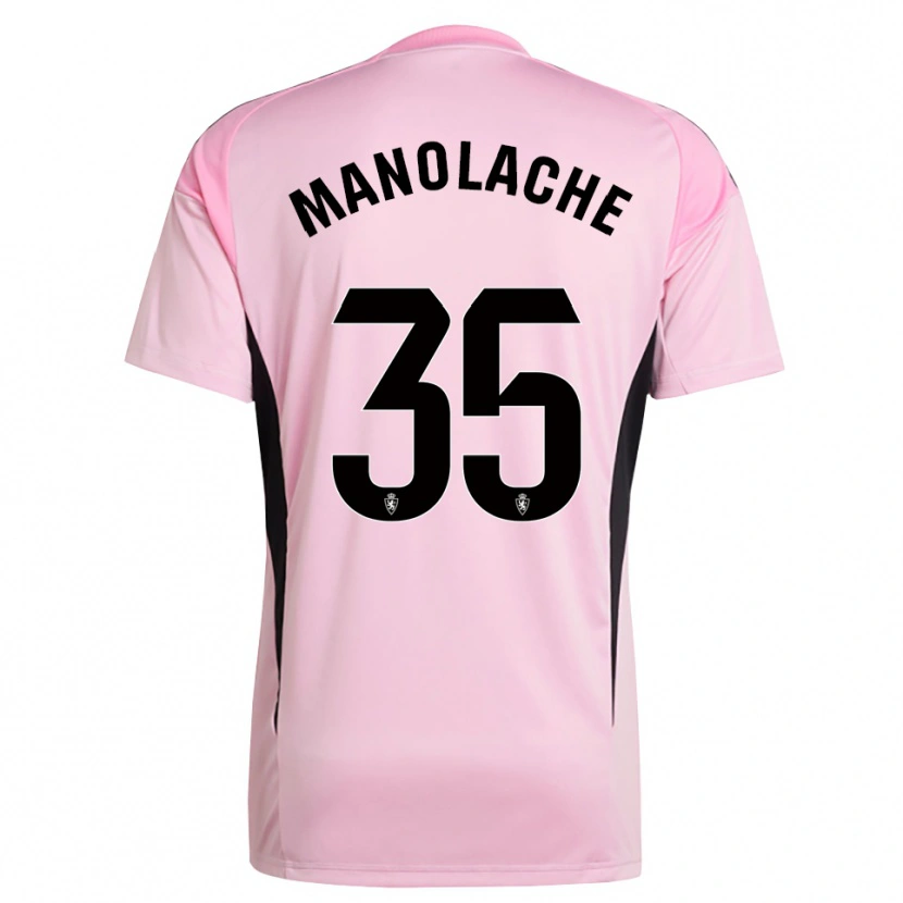 Danxen Homem Marcos Manolache #35 Rosa Claro Preto Camisola Guarda-Redes 2025/26 Camisa