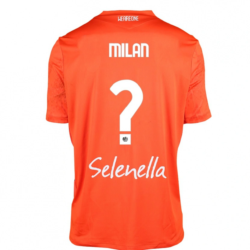Danxen Homem Riccardo Milan #0 Laranja Preto Branco Camisola Guarda-Redes 2025/26 Camisa