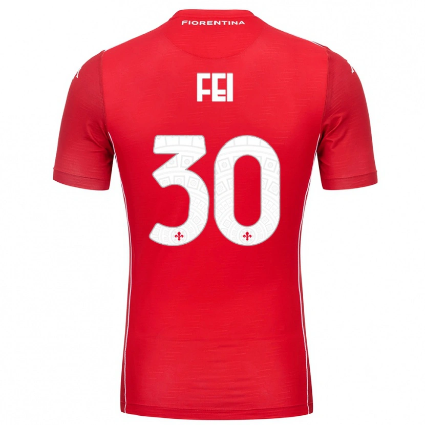 Danxen Homem Gianmaria Fei #30 Branco Vermelho Camisola Guarda-Redes 2025/26 Camisa