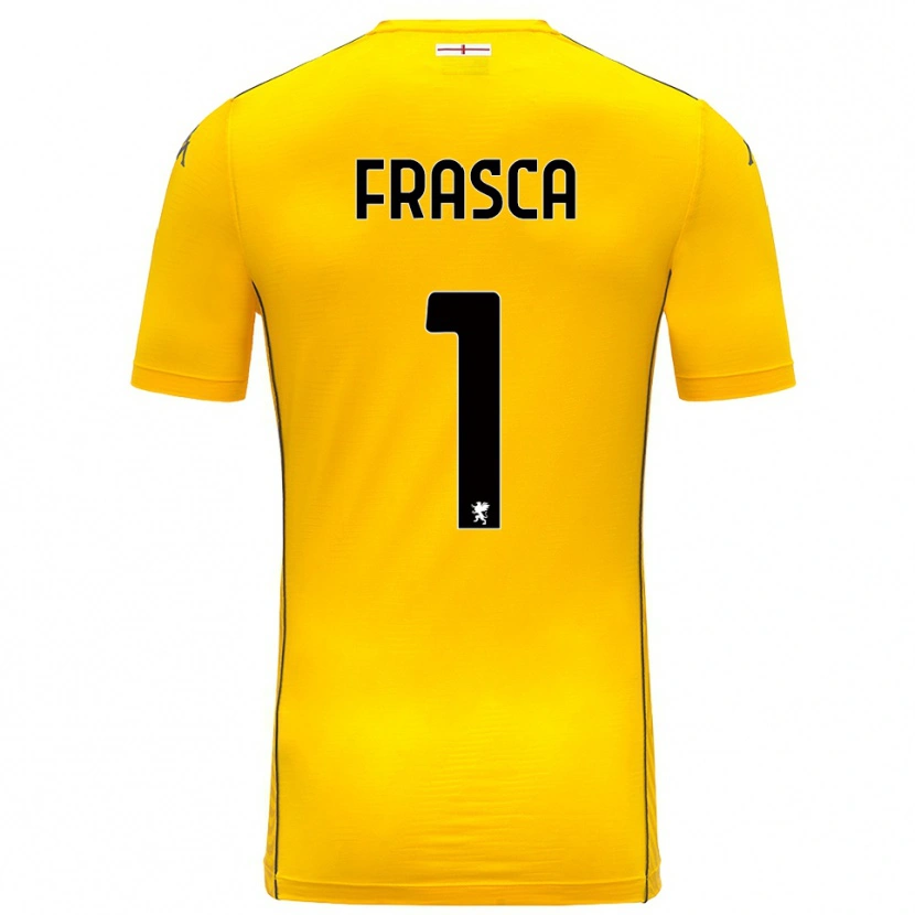 Danxen Homem Andrea Frasca #1 Amarelo Escuro Preto Camisola Guarda-Redes 2025/26 Camisa