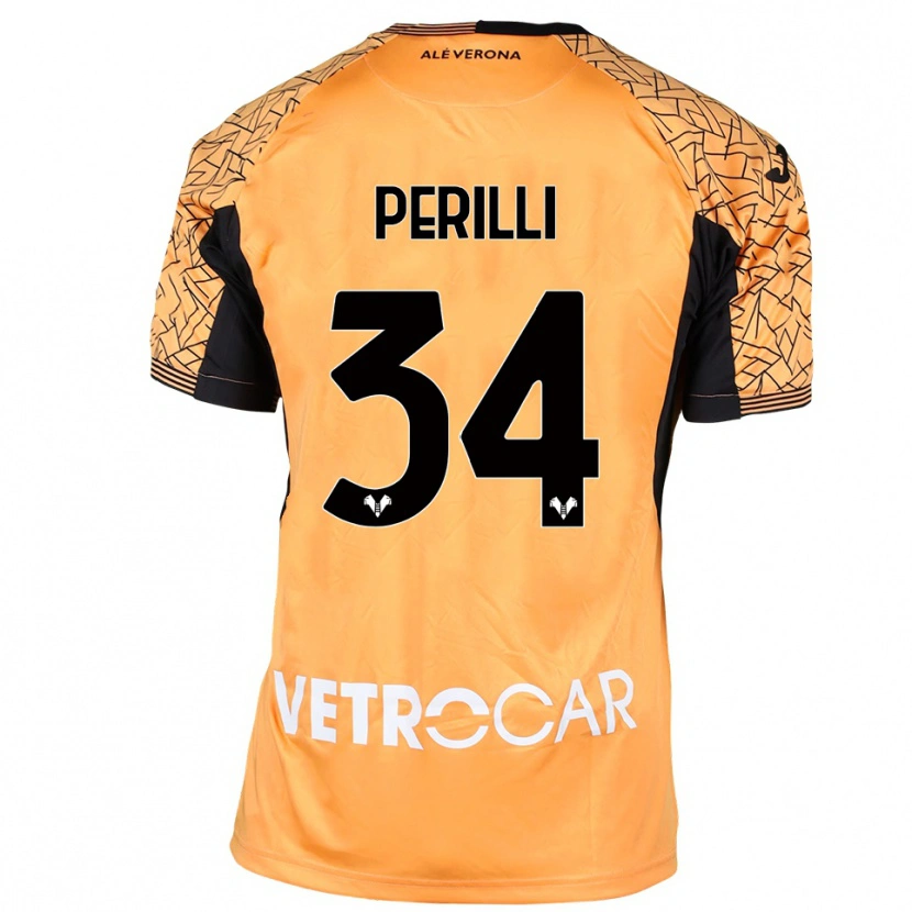 Danxen Homem Simone Perilli #34 Preto Laranja Branco Camisola Guarda-Redes 2025/26 Camisa