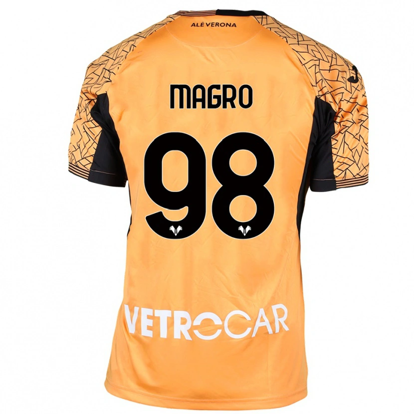 Danxen Homem Federico Magro #98 Preto Laranja Branco Camisola Guarda-Redes 2025/26 Camisa