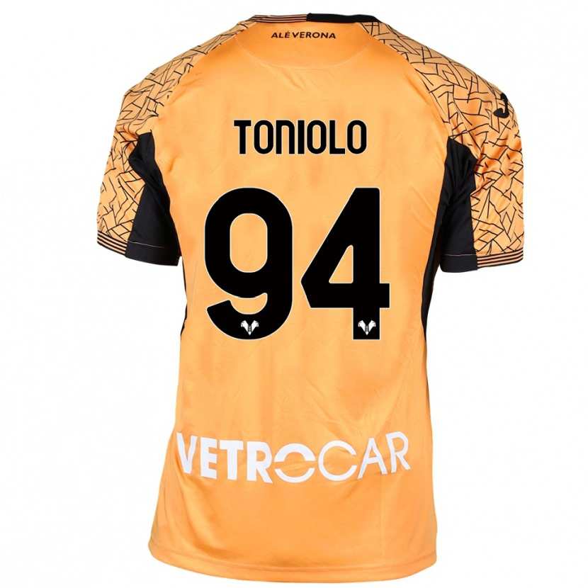 Danxen Homem Giacomo Toniolo #94 Preto Laranja Branco Camisola Guarda-Redes 2025/26 Camisa