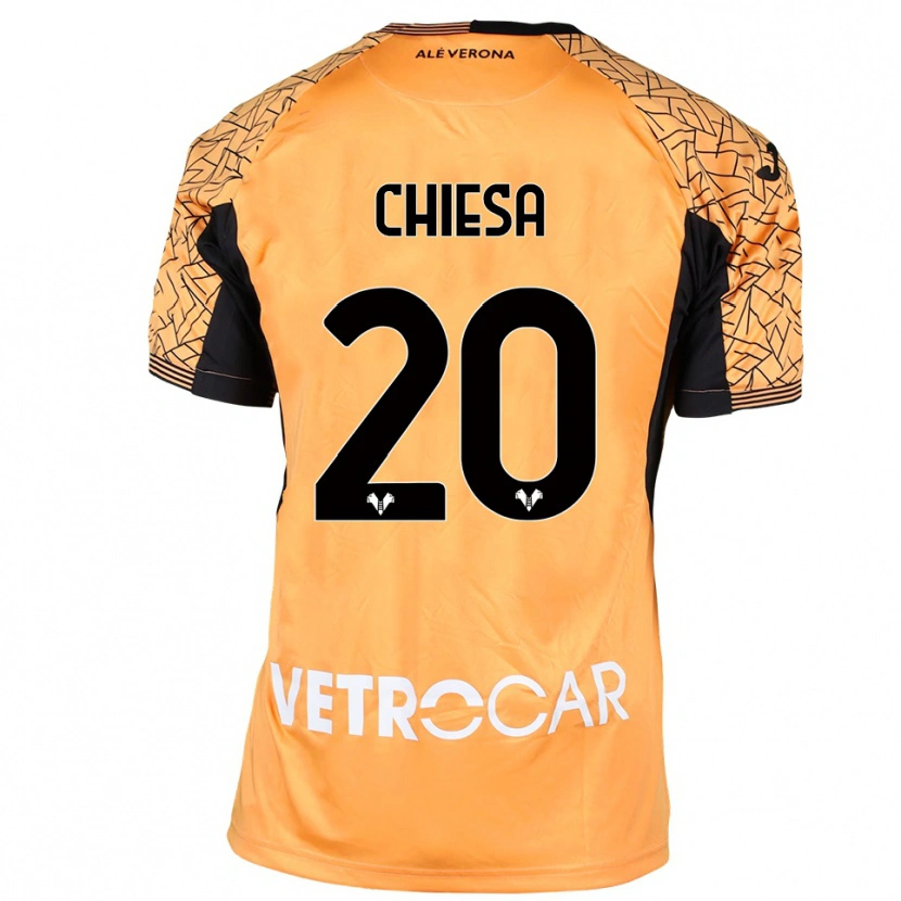 Danxen Homem Mattia Chiesa #20 Preto Laranja Branco Camisola Guarda-Redes 2025/26 Camisa