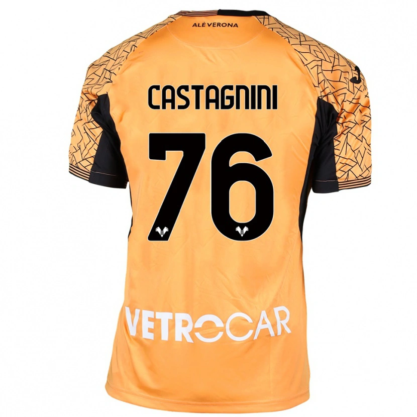 Danxen Homem Mirko Castagnini #76 Preto Laranja Branco Camisola Guarda-Redes 2025/26 Camisa
