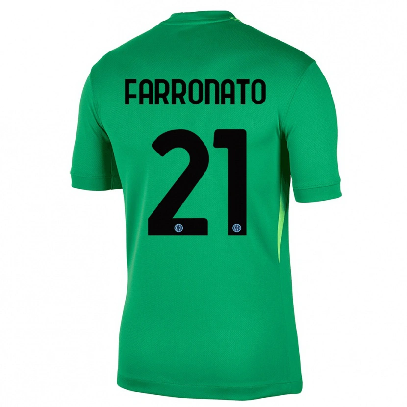 Danxen Homem Matteo Farronato #21 Verde Claro Preto Camisola Guarda-Redes 2025/26 Camisa