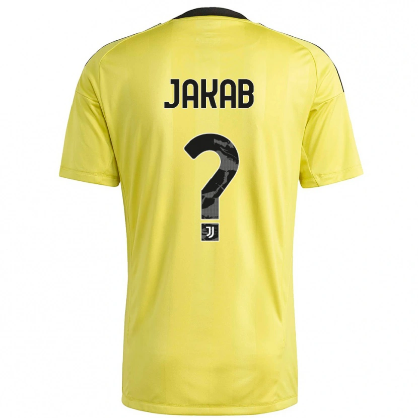 Danxen Homem Mátyás Jakab #0 Branco Amarelo Camisola Guarda-Redes 2025/26 Camisa