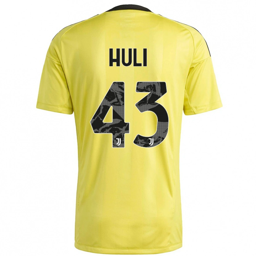 Danxen Homem Raffaele Huli #43 Branco Amarelo Camisola Guarda-Redes 2025/26 Camisa