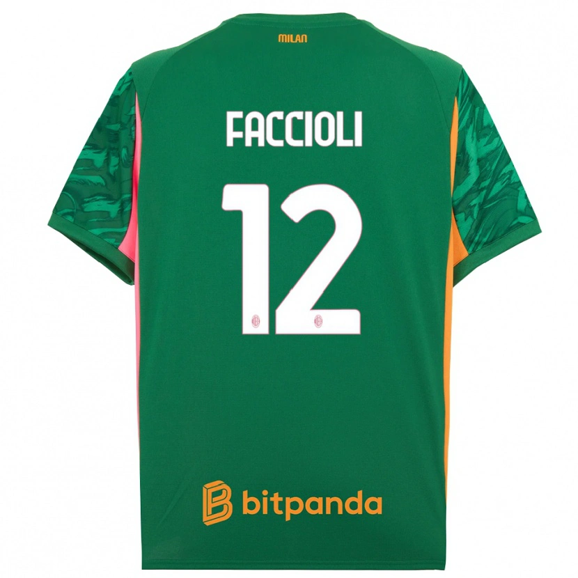 Danxen Homem Pietro Faccioli #12 Rosa Laranja Verde Camisola Guarda-Redes 2025/26 Camisa