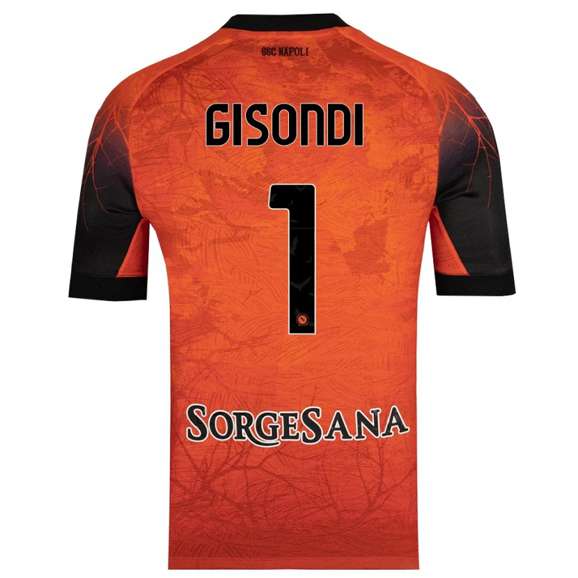 Danxen Homem Francesco Gisondi #1 Preto Vermelho Laranja Camisola Guarda-Redes 2025/26 Camisa