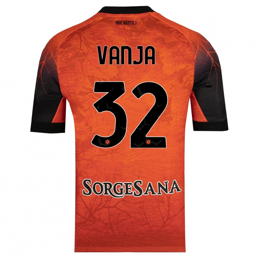 Danxen Homem Vanja Milinković-Savić #32 Preto Vermelho Laranja Camisola Guarda-Redes 2025/26 Camisa
