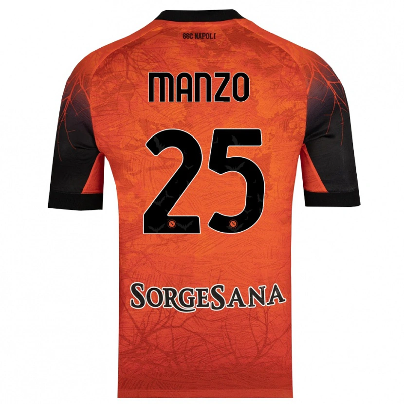Danxen Homem Alessia Manzo #25 Preto Vermelho Laranja Camisola Guarda-Redes 2025/26 Camisa