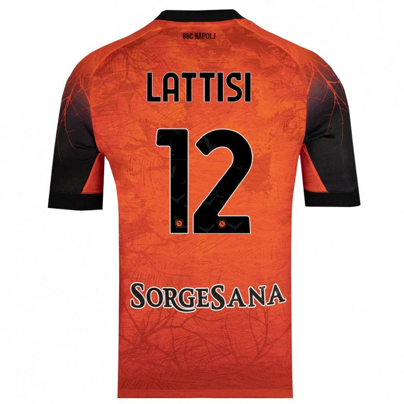 Danxen Homem Francesco Lattisi #12 Preto Vermelho Laranja Camisola Guarda-Redes 2025/26 Camisa