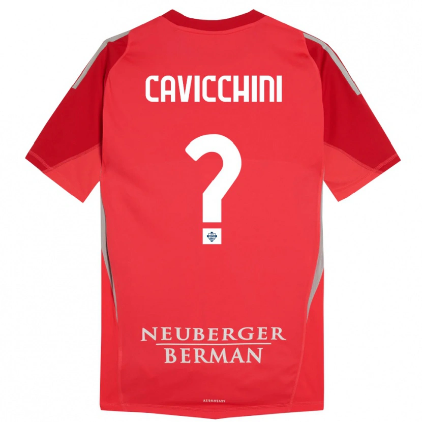 Danxen Homem Leonardo Cavicchini #0 Cinza Vermelho Camisola Guarda-Redes 2025/26 Camisa
