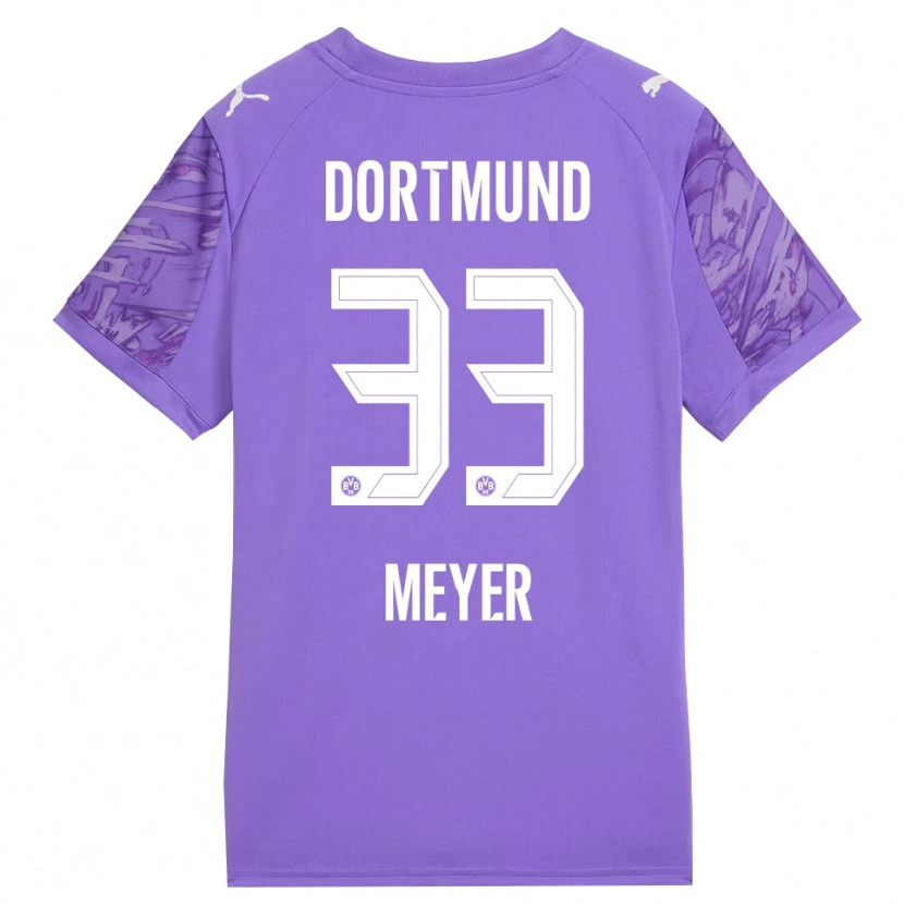 Danxen Homem Alexander Meyer #33 Branco Lilás Camisola Guarda-Redes 2025/26 Camisa
