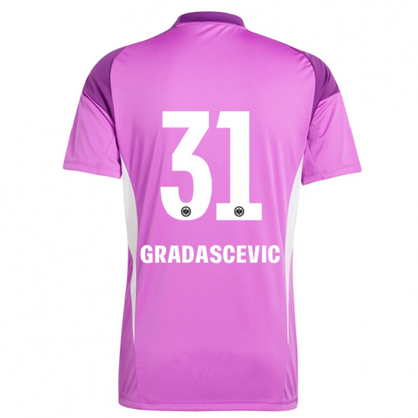 Danxen Homem Meris Gradascevic #31 Branco Lilás Camisola Guarda-Redes 2025/26 Camisa