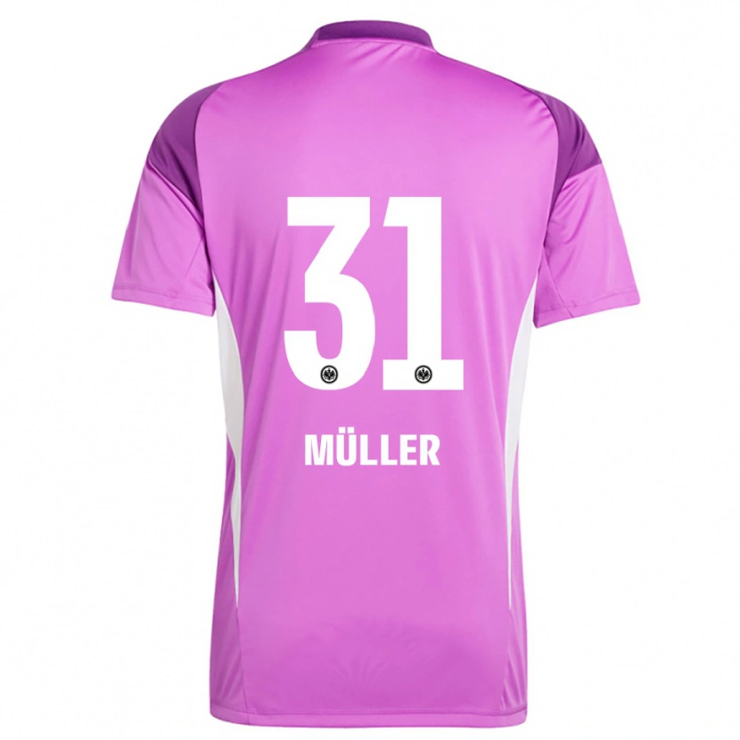 Danxen Homem Laurin Müller #31 Branco Lilás Camisola Guarda-Redes 2025/26 Camisa