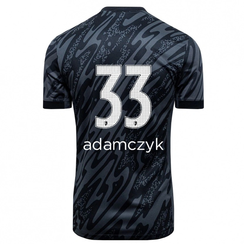 Danxen Homem Rebecca Adamczyk #33 Branco Preto Camisola Guarda-Redes 2025/26 Camisa