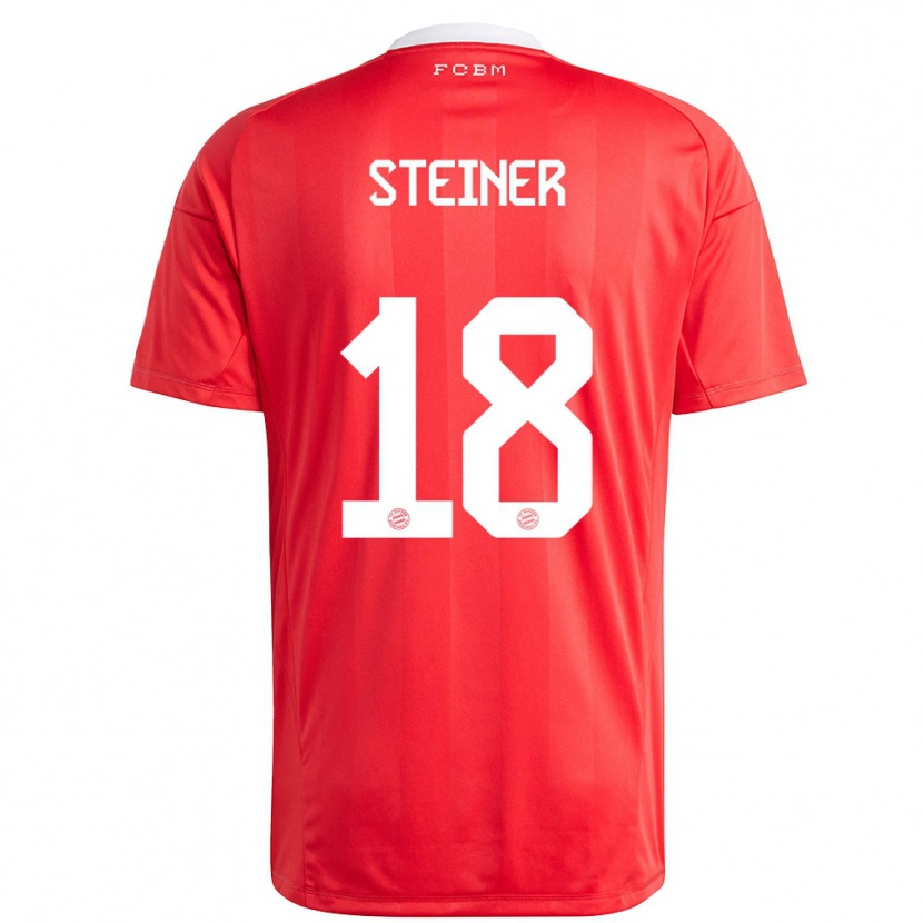 Danxen Homem Michael Steiner #18 Branco Vermelho Camisola Guarda-Redes 2025/26 Camisa